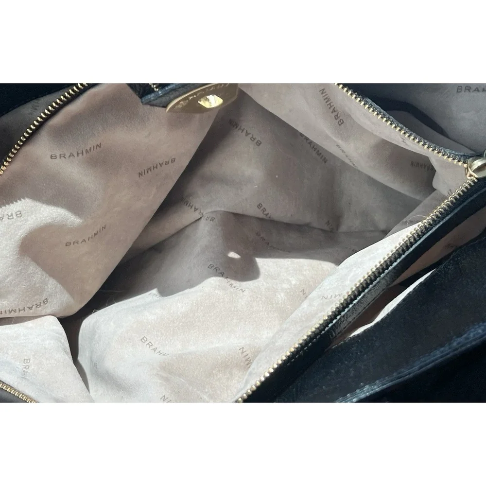 Brahmin Black Quilted Leather Briefcase - Picture 11 of 15
